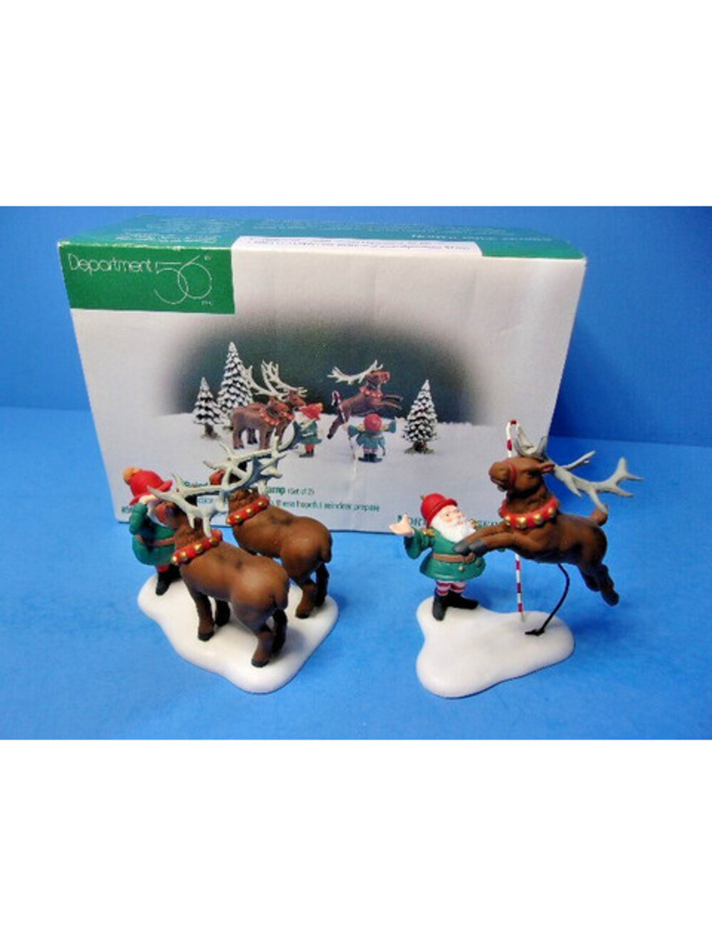 Dept 56 Reindeer Training Camp #56436 North Pole Series Set of 2 Retired IOB